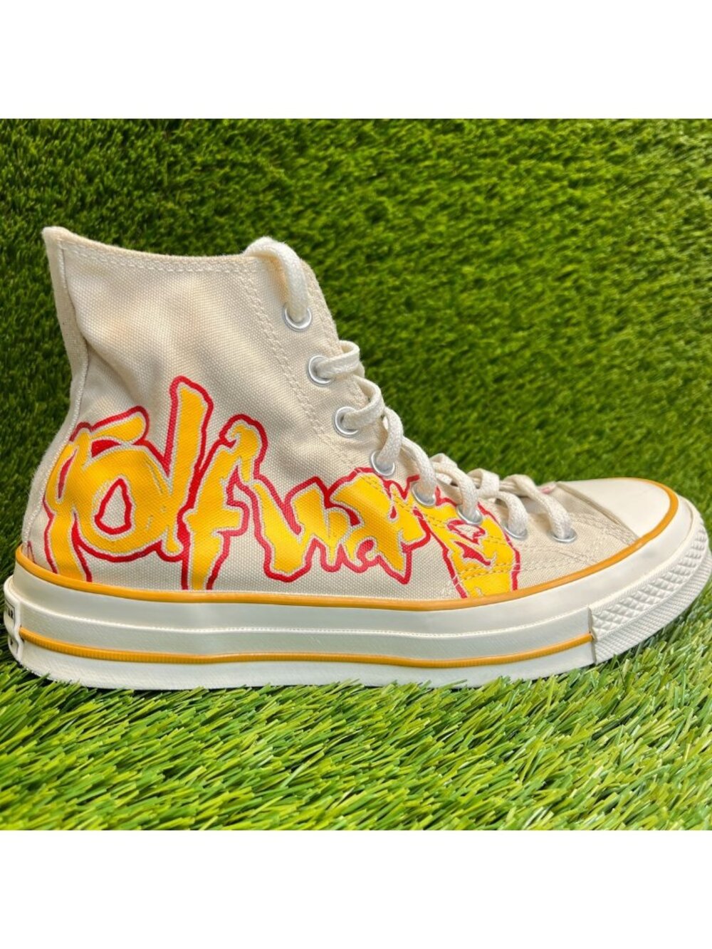 Converse x Golf Wang Chuck 70 High Womens Size 9 Ivory Athletic Shoes Sneakers